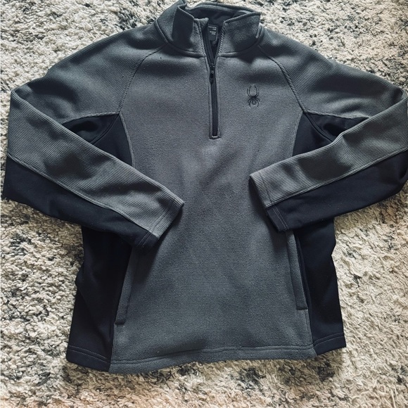 Spyder Other - Spyder Black & Gray Midweight Quarter-Zip Pullover men’s medium